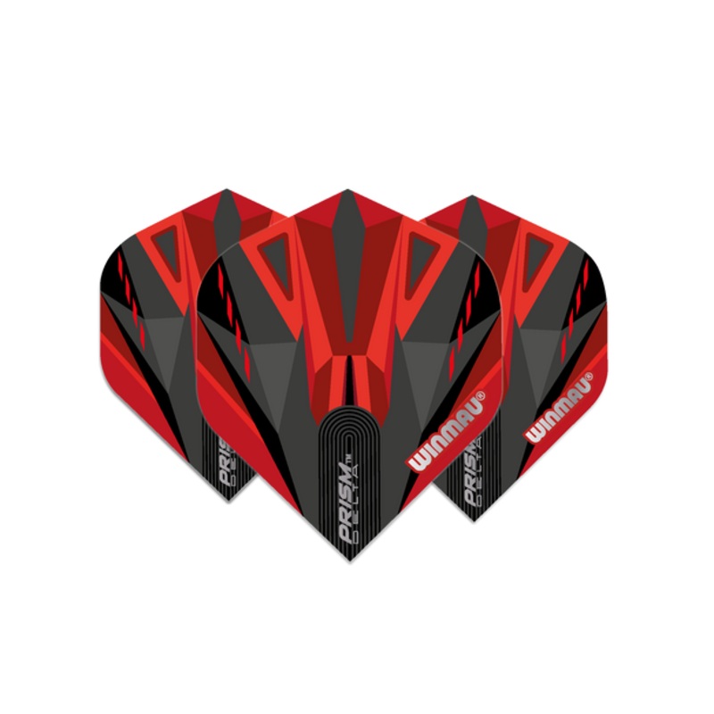 Winmau Prism Delta Standard Flight – Black & Red