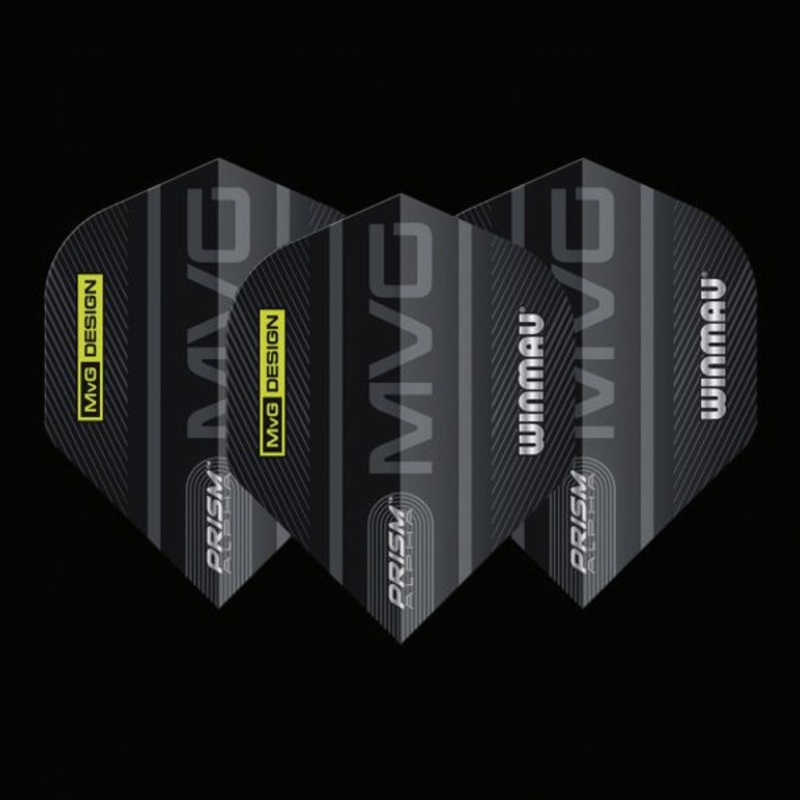 Winmau Prism Alpha MvG Logo Black & Grey