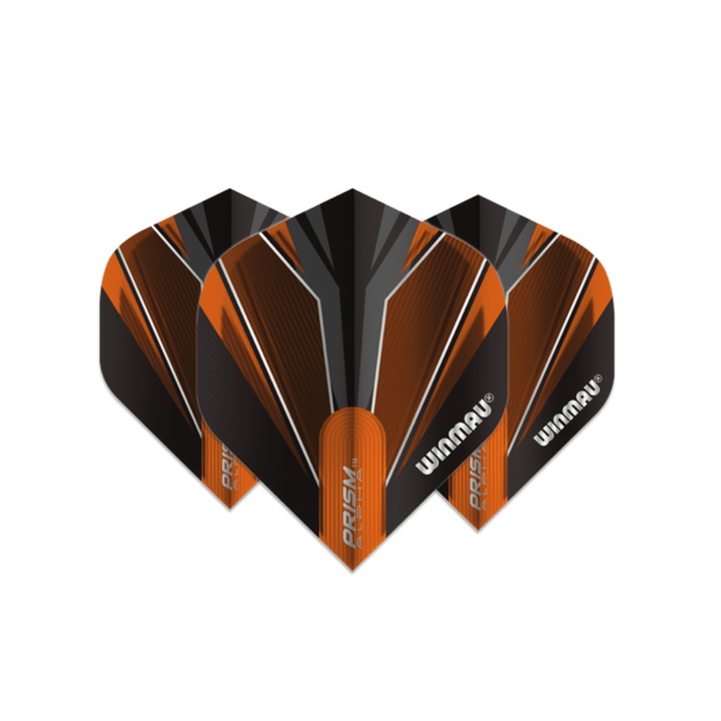 Winmau Prism Alpha Standard Flight – Black, Orange & Grey