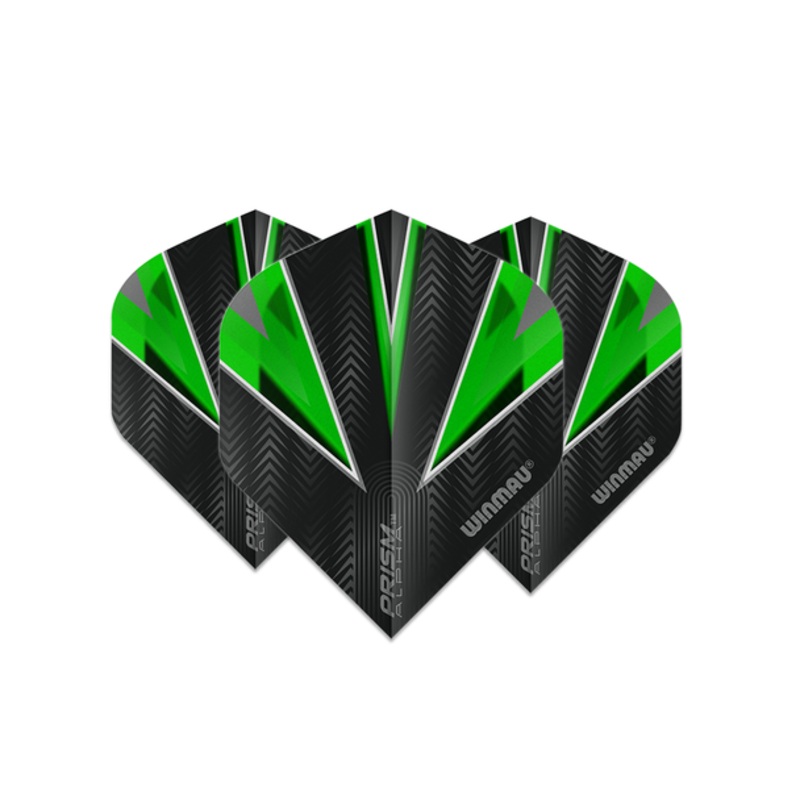 Winmau Prism Alpha Standard Flight – Black & Green