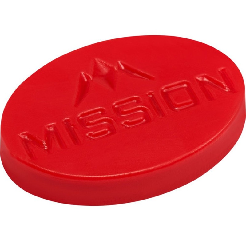 Mission Grip Wax with Logo – Scented – 7mm Thick – Large – Strawberry – Red