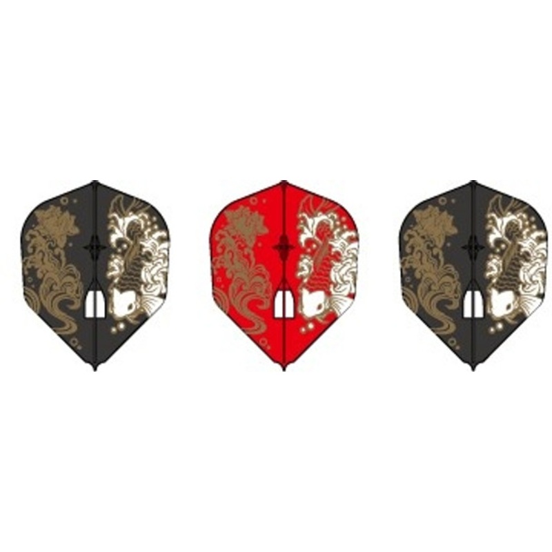 Tripleight Black & Red Koi Small Standard Champagne Flights