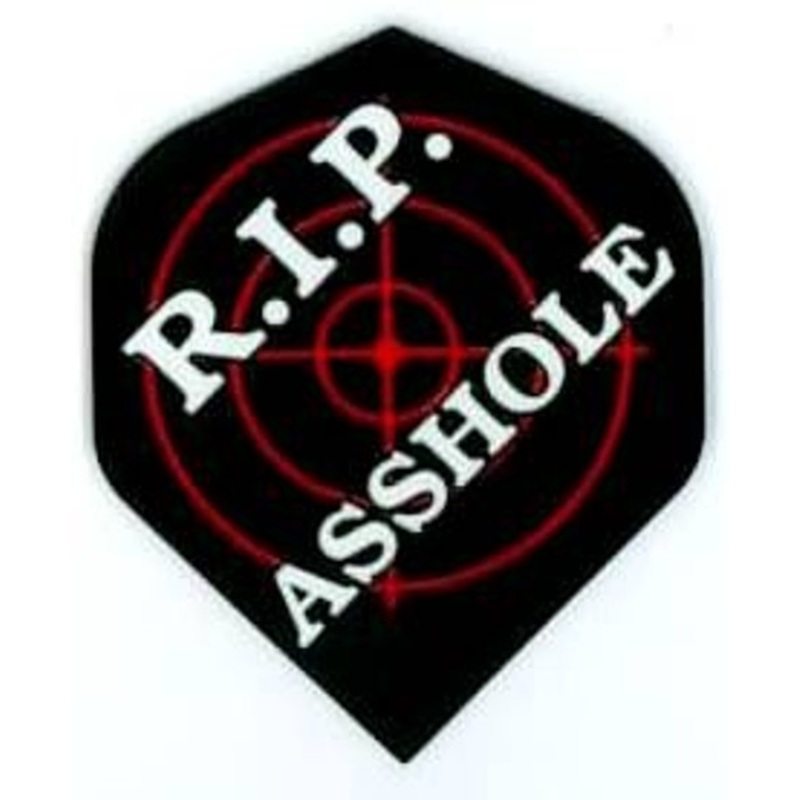 “R.I.P Asshole” Standard Poly Flights M077