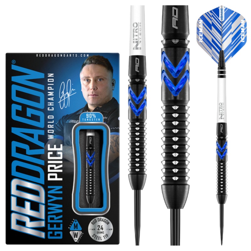 Red Dragon Gerwyn Price Blue Ice Special Edition 24g Steel Tip