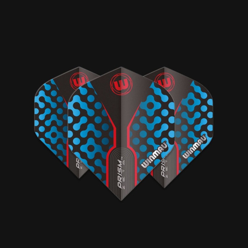 Winmau Prism Zeta Standard Flight – Black, Blue & Red