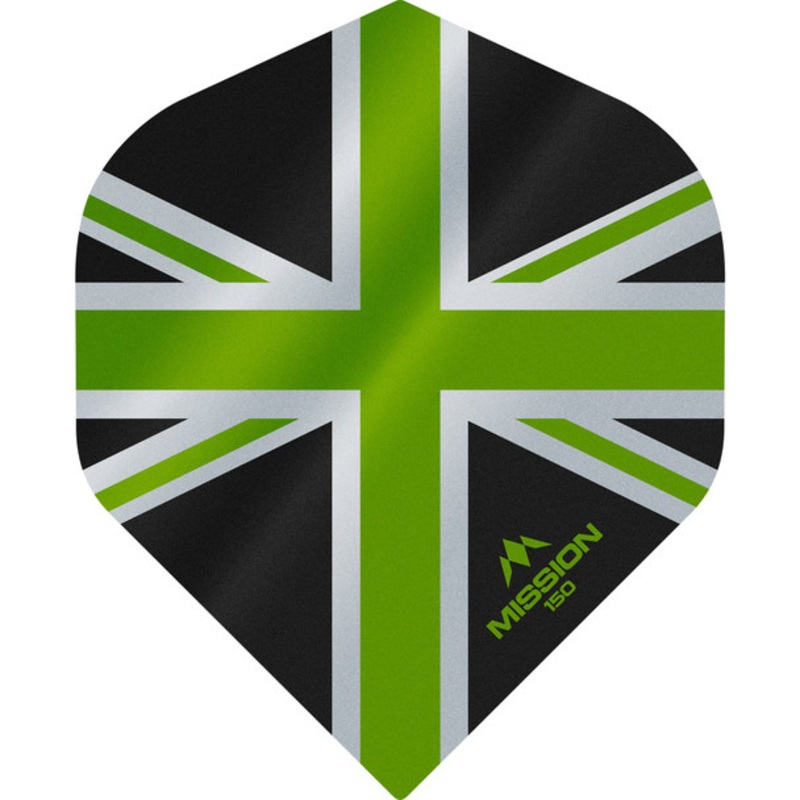 Mission – Alliance – Union Jack Flights – No2 (Standard) – 150 Micron – Black with Green