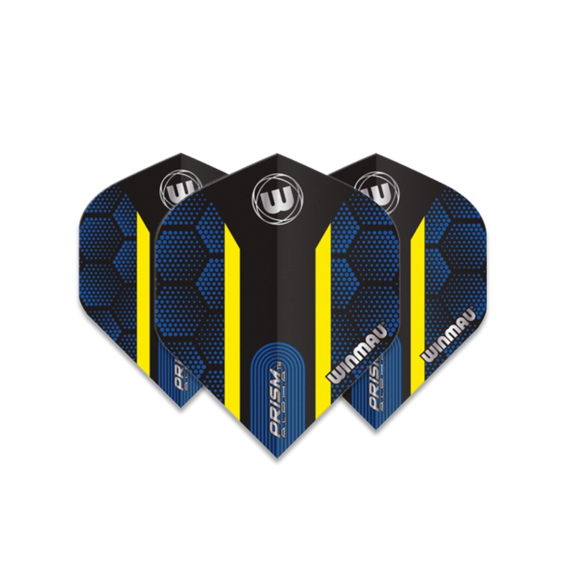 Winmau Prism Alpha Standard Dart Flight – Black, Blue & Green Logo
