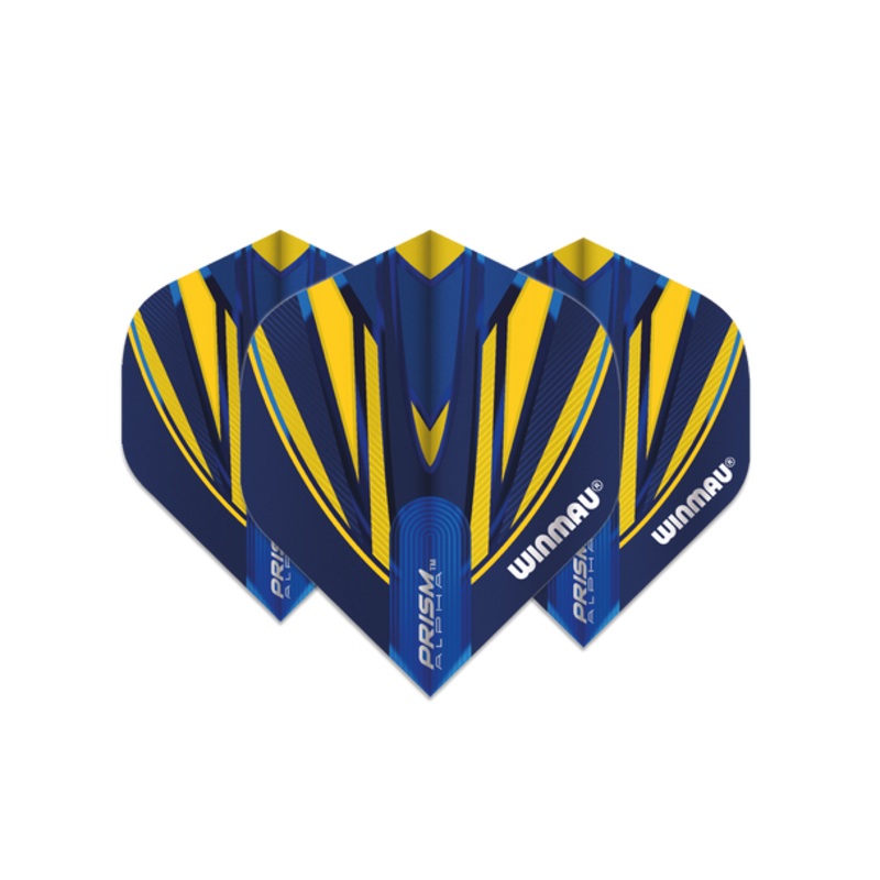 Winmau Prism Alpha Standard Flight – Blue & Yellow