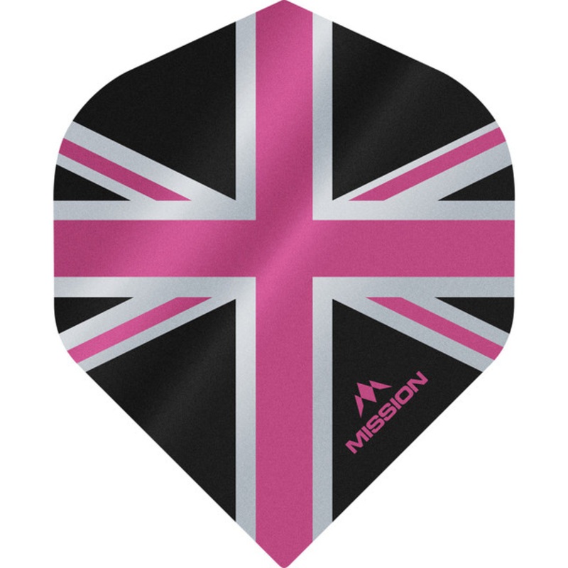 Mission – Alliance – Union Jack Flights – No2 (Standard) – 100 Micron – Black with Pink