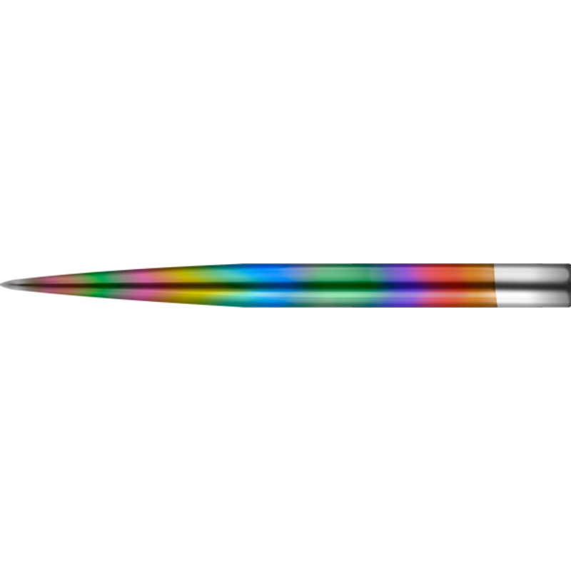 Mission Glide Points – Replacement Smooth Points – Rainbow – Length 30mm
