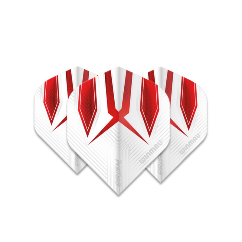 Winmau Prism Alpha Standard Flight – White & Red