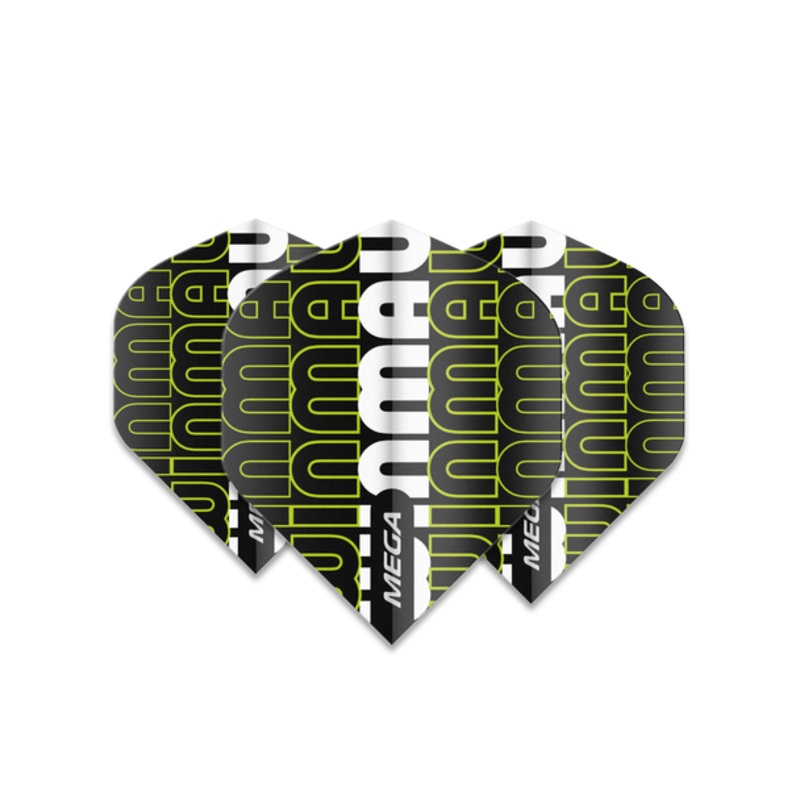 Winmau Mega Standard 75 Micron Flight – Logo Green & White