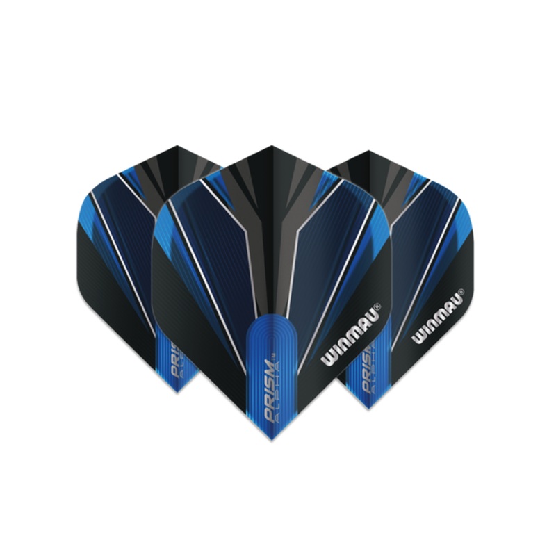 Winmau Prism Alpha Standard Flight – Black, Blue & Grey