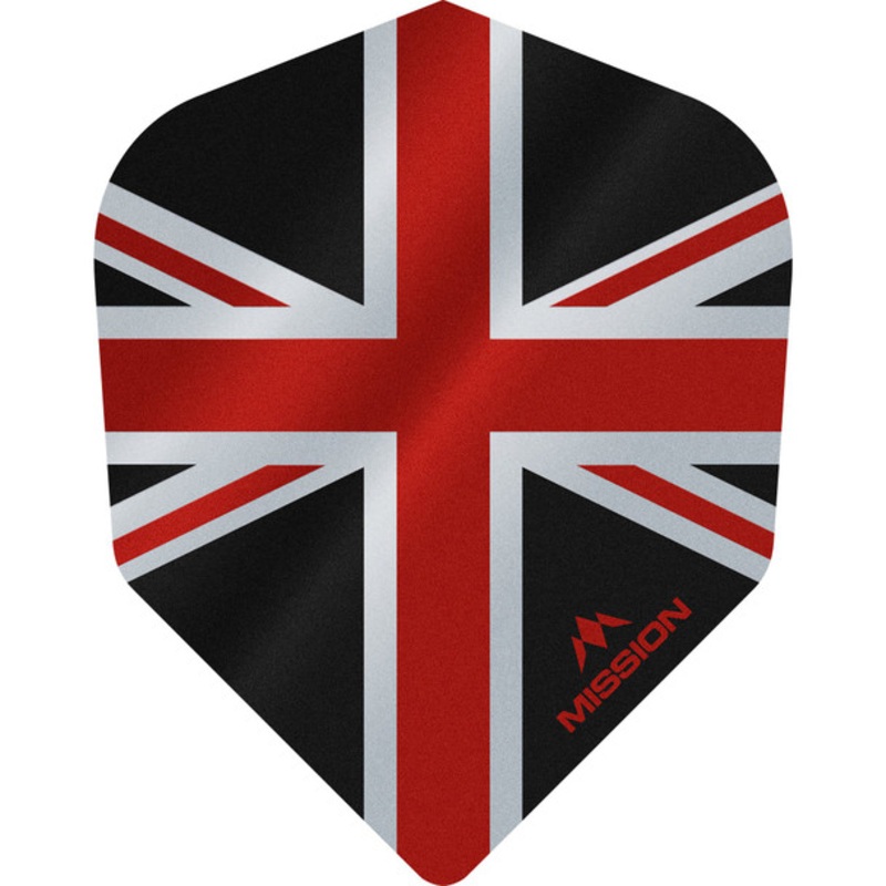 Mission – Alliance – Union Jack Flights – No6 (Small Standard) – 100 Micron – Black with Red