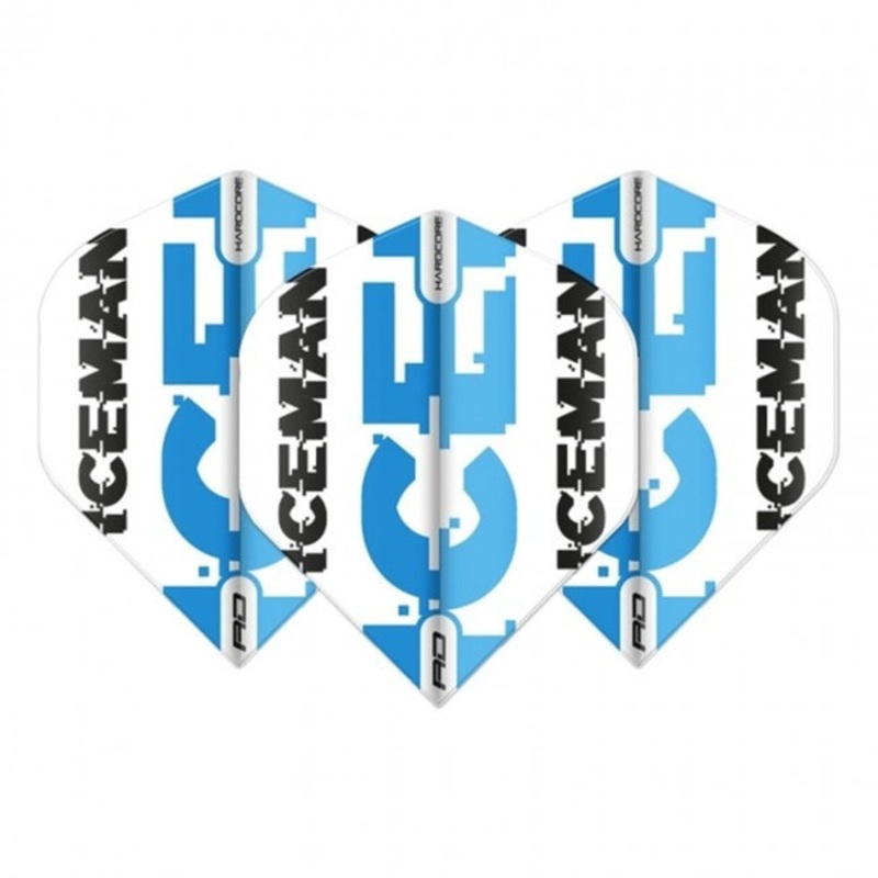 Red Dragon Players Extra Thick Hardcore Gerwyn Price White & Blue Logo Standard Flights