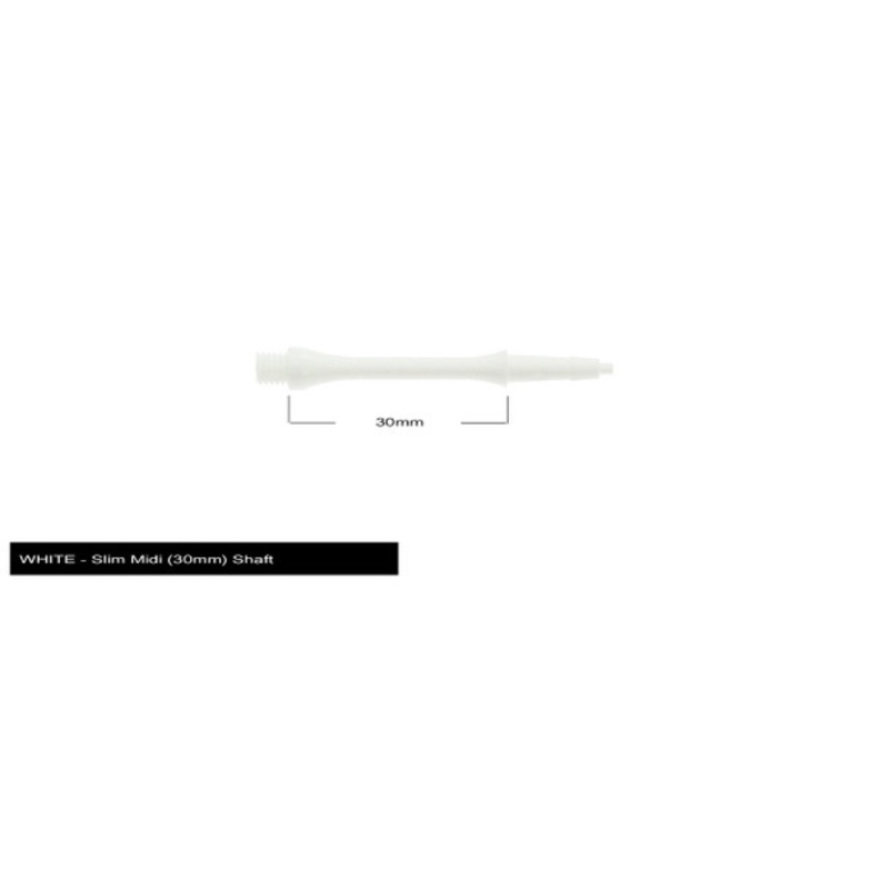 Harrows Clic Slim Midi 30mm 2ba Shafts – White
