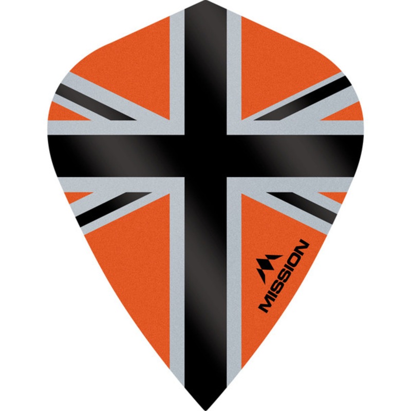 Mission – Alliance-X – Union Jack Flights – Kite – 100 Micron – Orange with Black