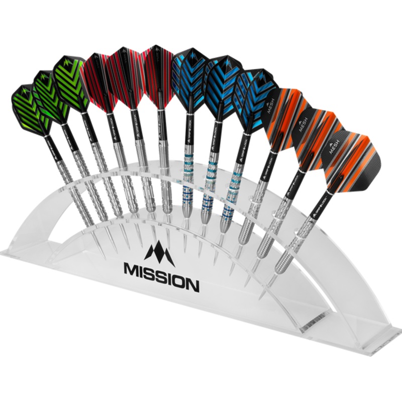 Mission Station 12 Darts Display – Angled Design – Dart Stand