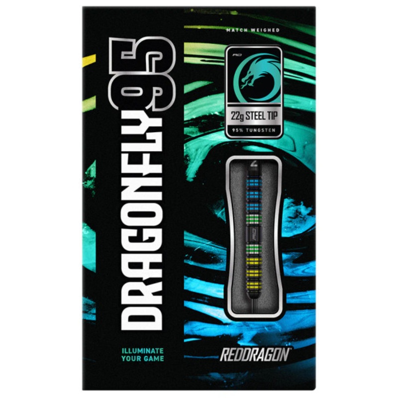 Red Dragon Dragonfly 95 Parallel Steel Tip Darts – 22gm
