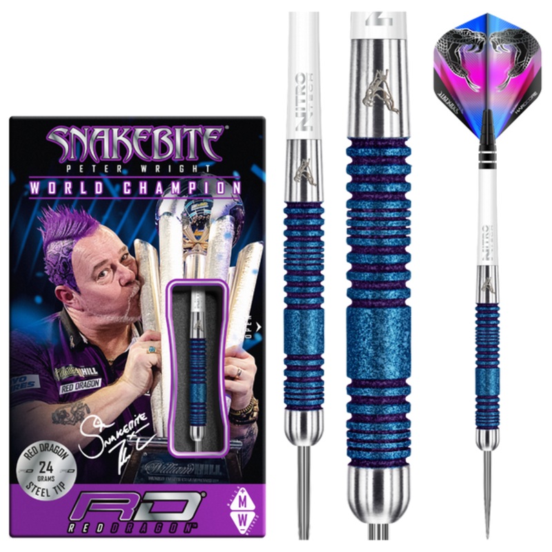Red Dragon Peter Wright Euro11 Blue Element 24g Steel Tip