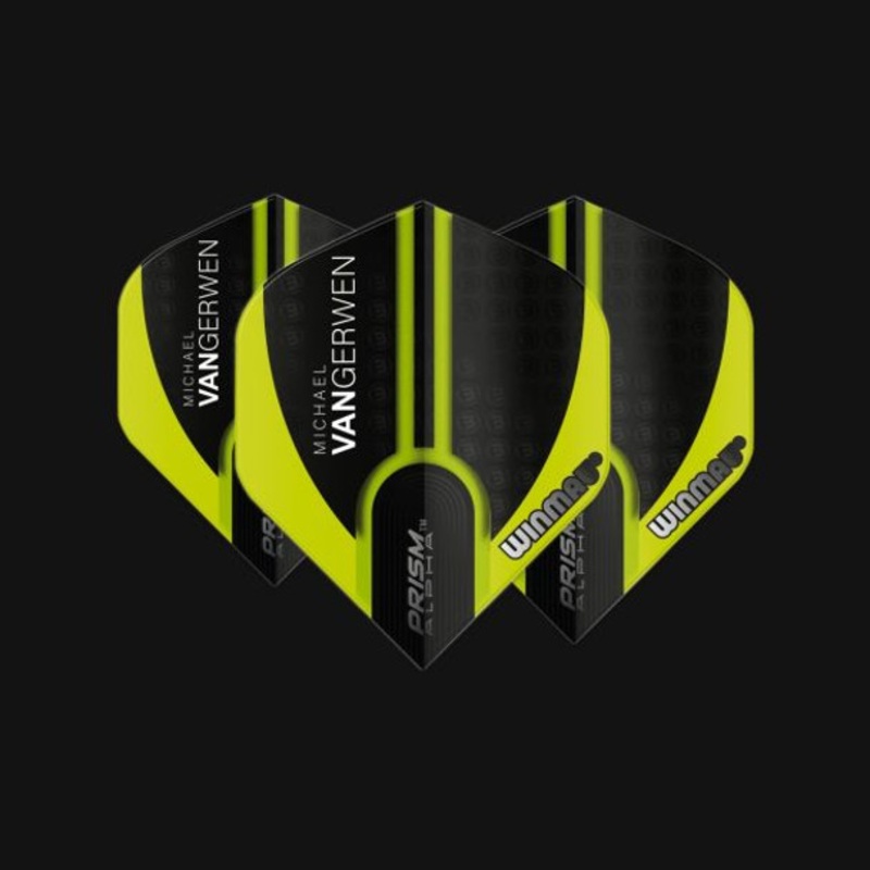 Winmau MvG Prism Alpha Flights – No2 (Standard) – Green & Black