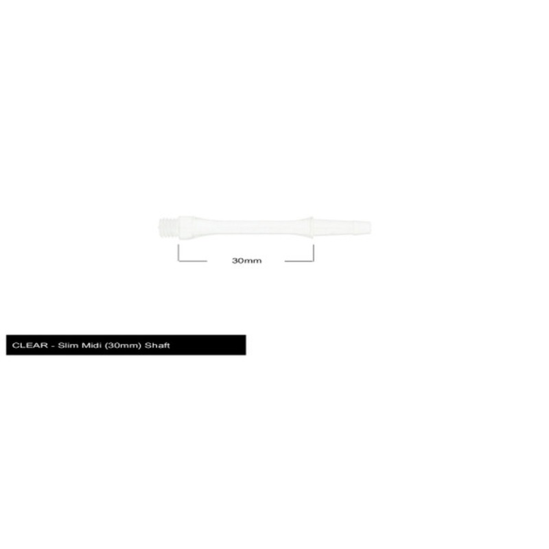 Harrows Clic Slim Midi 30mm 2ba Shafts – Clear