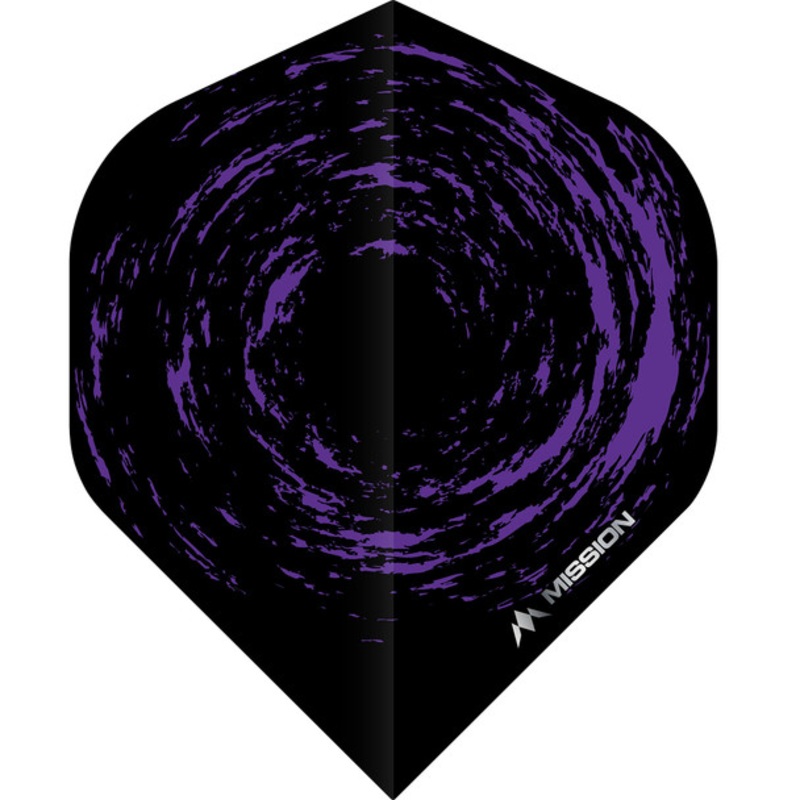 Mission Nova Flights – 100 Micron – UV Finish – No2 (Standard) – Black – Purple