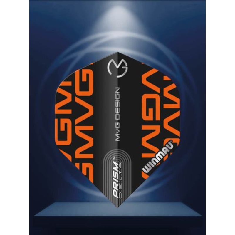 Winmau Prism Delta MVG Black & Orange Logo Flight