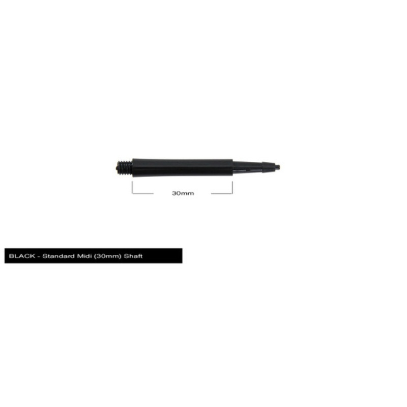Harrows Clic Standard Midi 2ba Shafts – Black