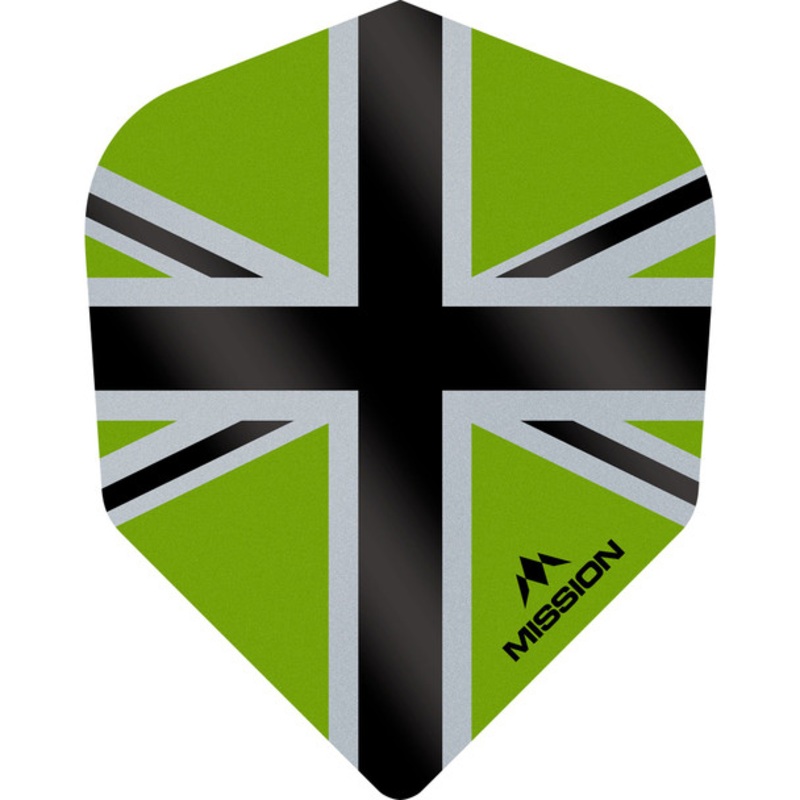 Mission – Alliance-X – Union Jack Flights – No6 (Small Standard) – 100 Micron – Green with Black