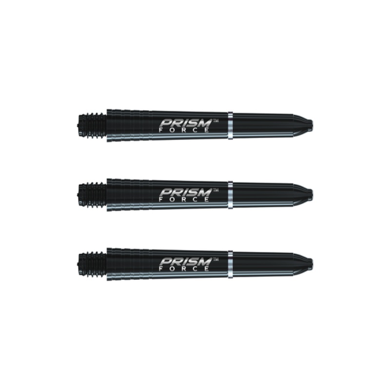 Winmau Prism Force Shafts Solid Black Short