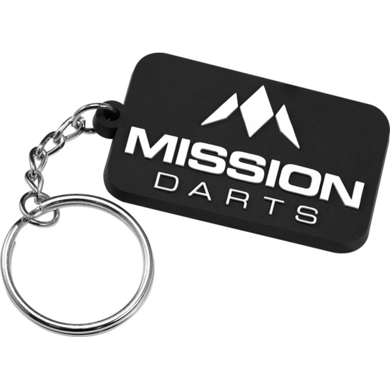 Mission Logo Keyring – Soft PVC Feel – White
