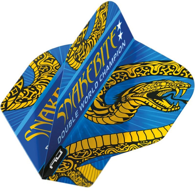 Red Dragon Peter Wright Snakebite Double World Champion Hardcore Ionic Blue & Gold Standard Dart Flight