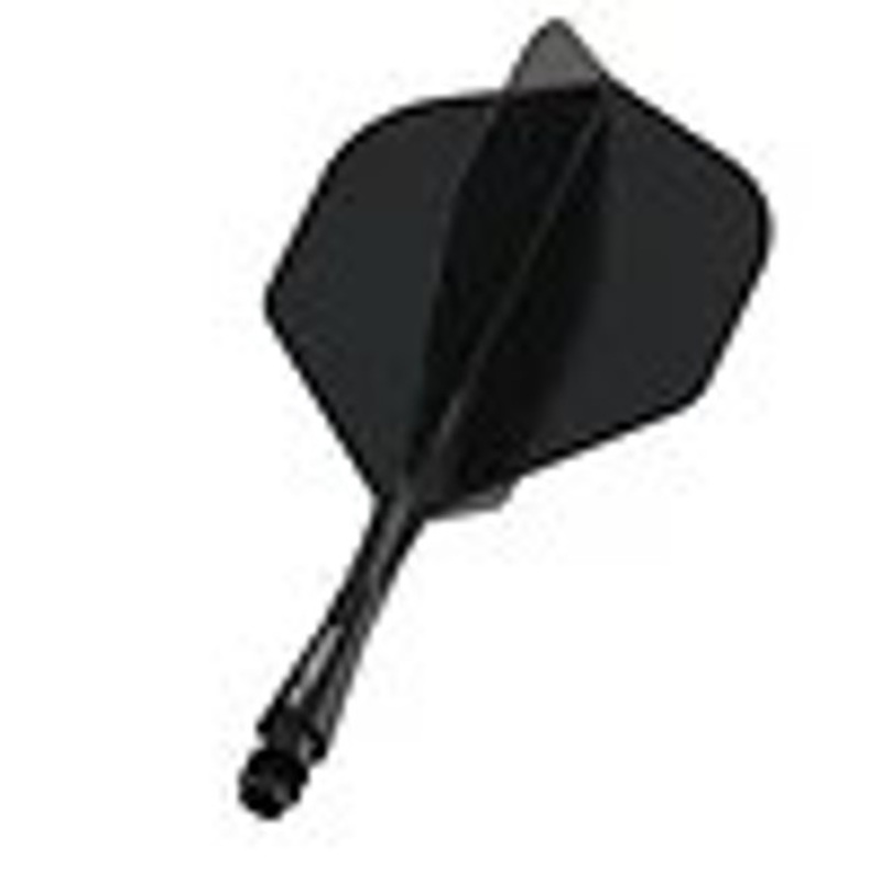 Winmau Fusion Solid Black NO2 Flights Intermediate