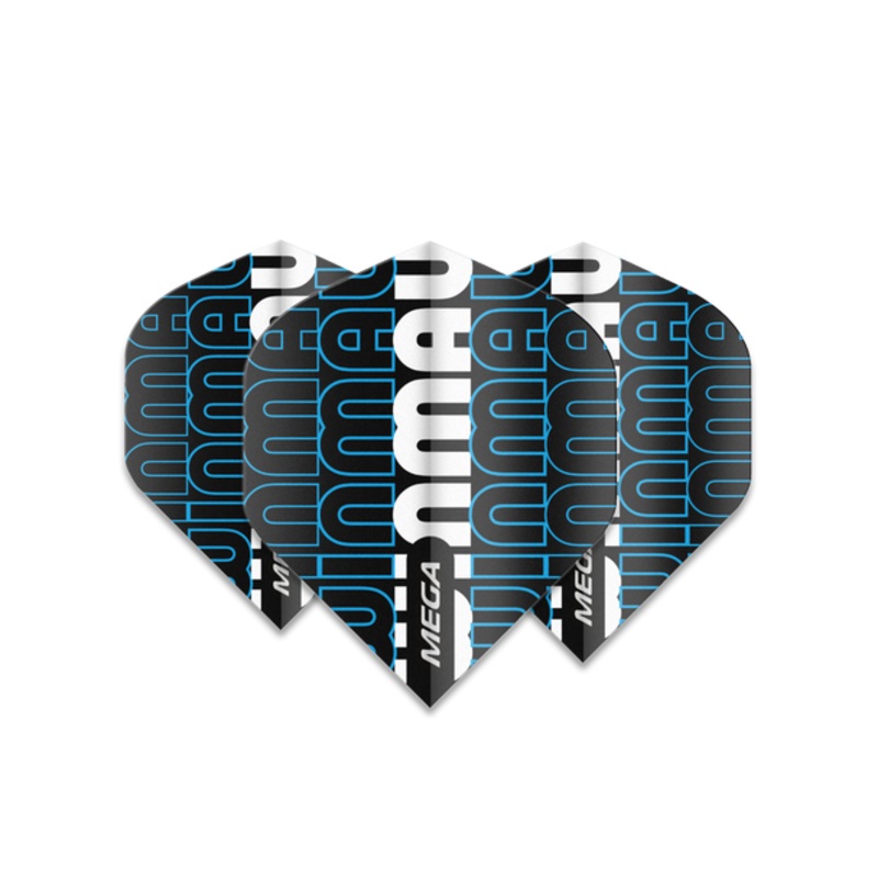 Winmau Mega Standard 75 Micron Flight – Logo Blue & White