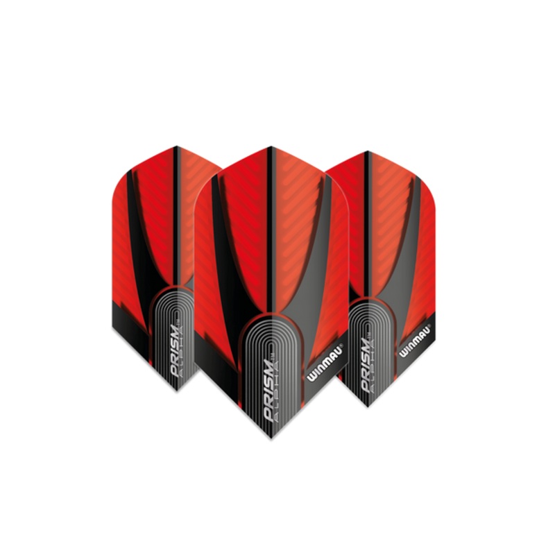 Winmau Prism Alpha Slim Flight – Black & Red