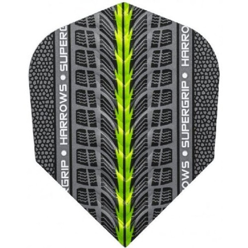 5 sets Harrows SUPERGRIP Standard – Lime Green