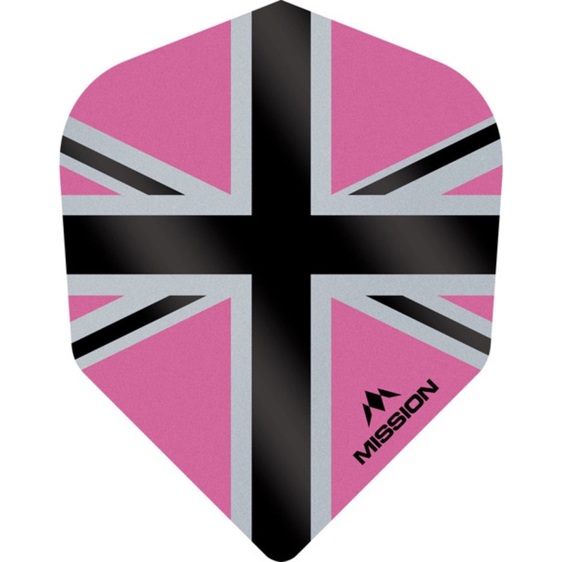 Mission – Alliance-X – Union Jack Flights – No6 (Small Standard) – 100 Micron – Pink with Black