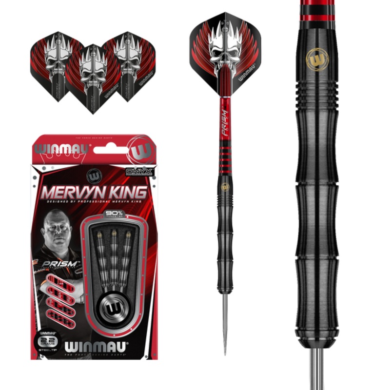 Winmau Mervyn King Steel Tip 22g – Black PVD
