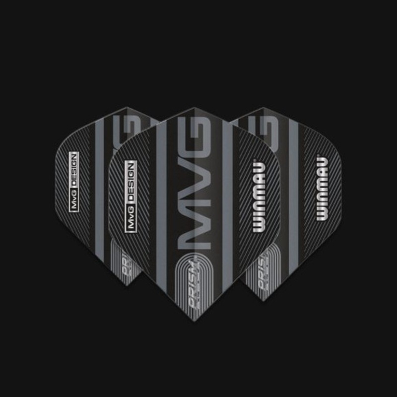 Winmau Mvg Prism Alpha Standard Flight – Black / Grey MvG Design