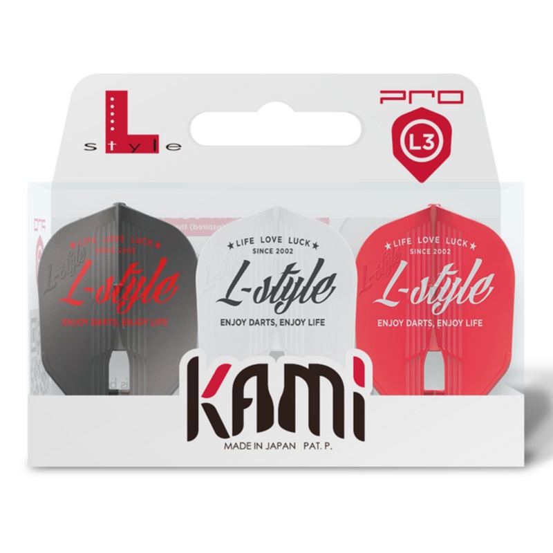L-Style Vintage Logo Small Standard  L3 KAMI Flights Gun Metal-White-Red