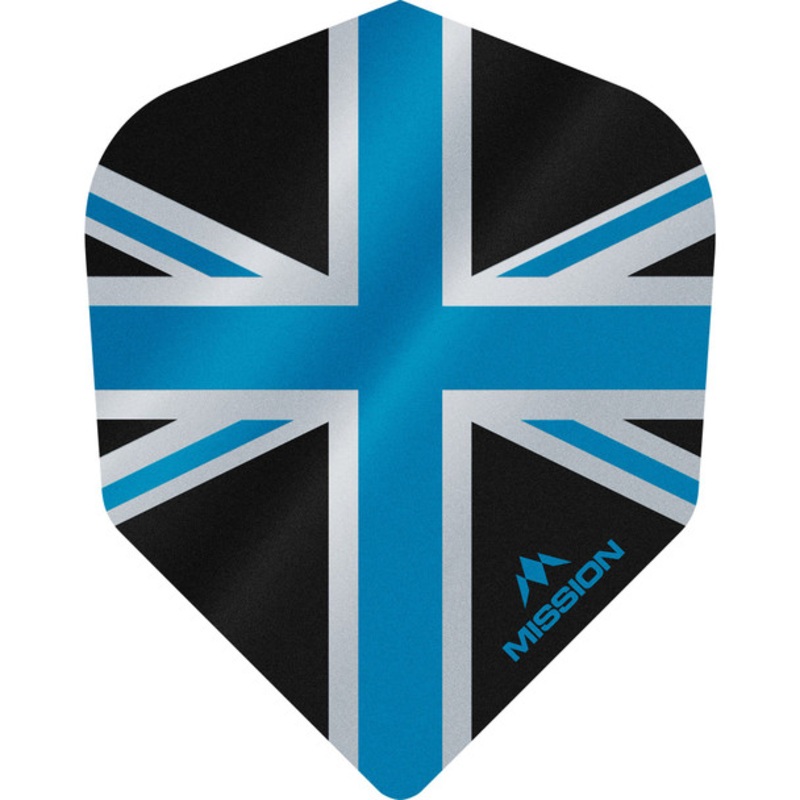 Mission – Alliance – Union Jack Flights – No6 (Small Standard) – 100 Micron – Black with Blue