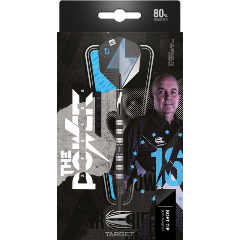 Phil Taylor Power Series 80% 18g Black Soft Tip