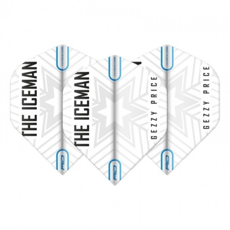 Red Dragon Players Extra Thick Hardcore Gerwyn Price White & Grey Snowflake Logo Standard Flights