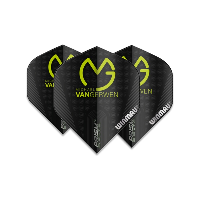 Winmau Mvg Prism Delta Standard Flight – Black with Green MvG