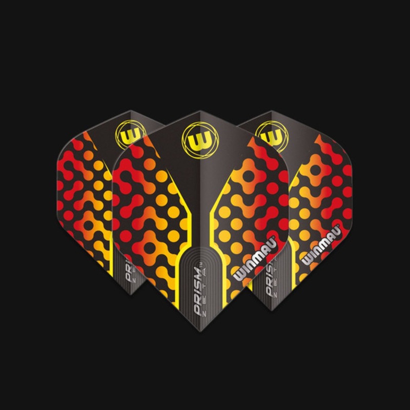 Winmau Prism Zeta Standard Dart Flight – Black, Red & Yellow