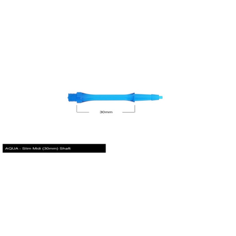 Harrows Clic Slim Midi 30mm 2ba Shafts – Aqua