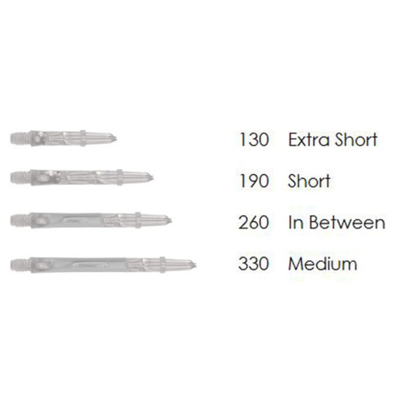 L-Style Laro Silent Spinning Clear Dart Shafts – 330