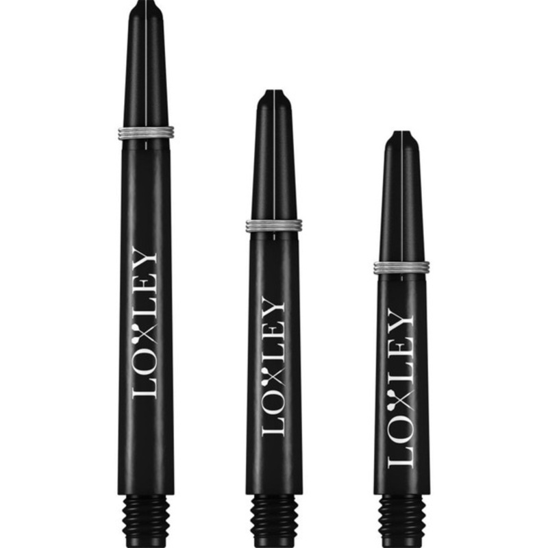 Loxley Medium Black Nylon Dart Shaft with Flight Ring