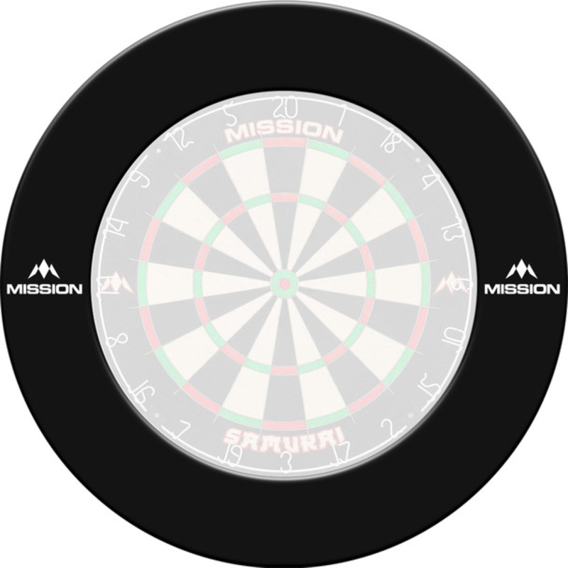 Mission Dartboard Surround – Professional – Heavy Duty – with Logo – Black